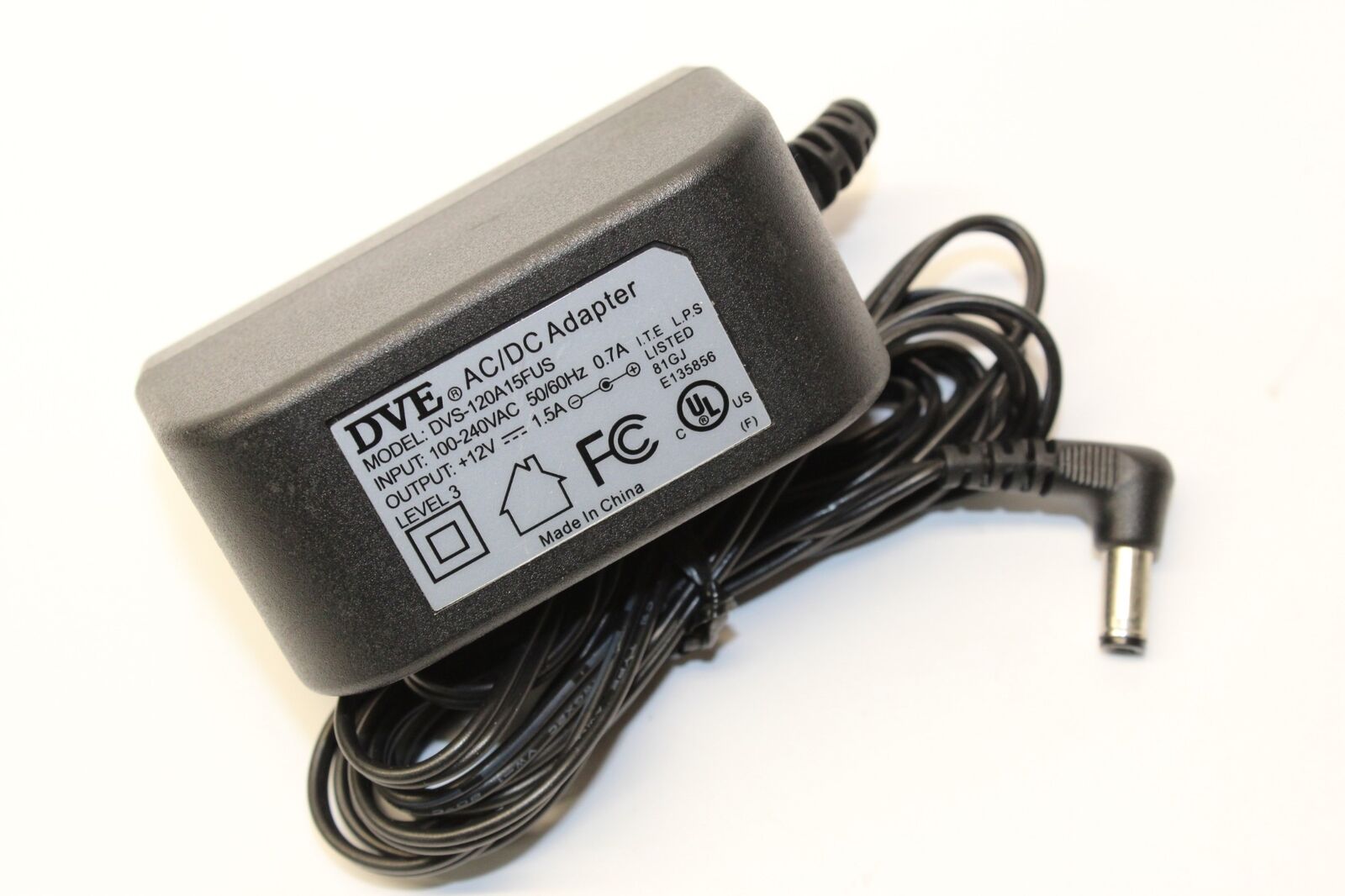 New 12V 1.5A DVE DVS-120A15FUS Power Supply Ac Adapter for Lorex Security Camera System - Click Image to Close